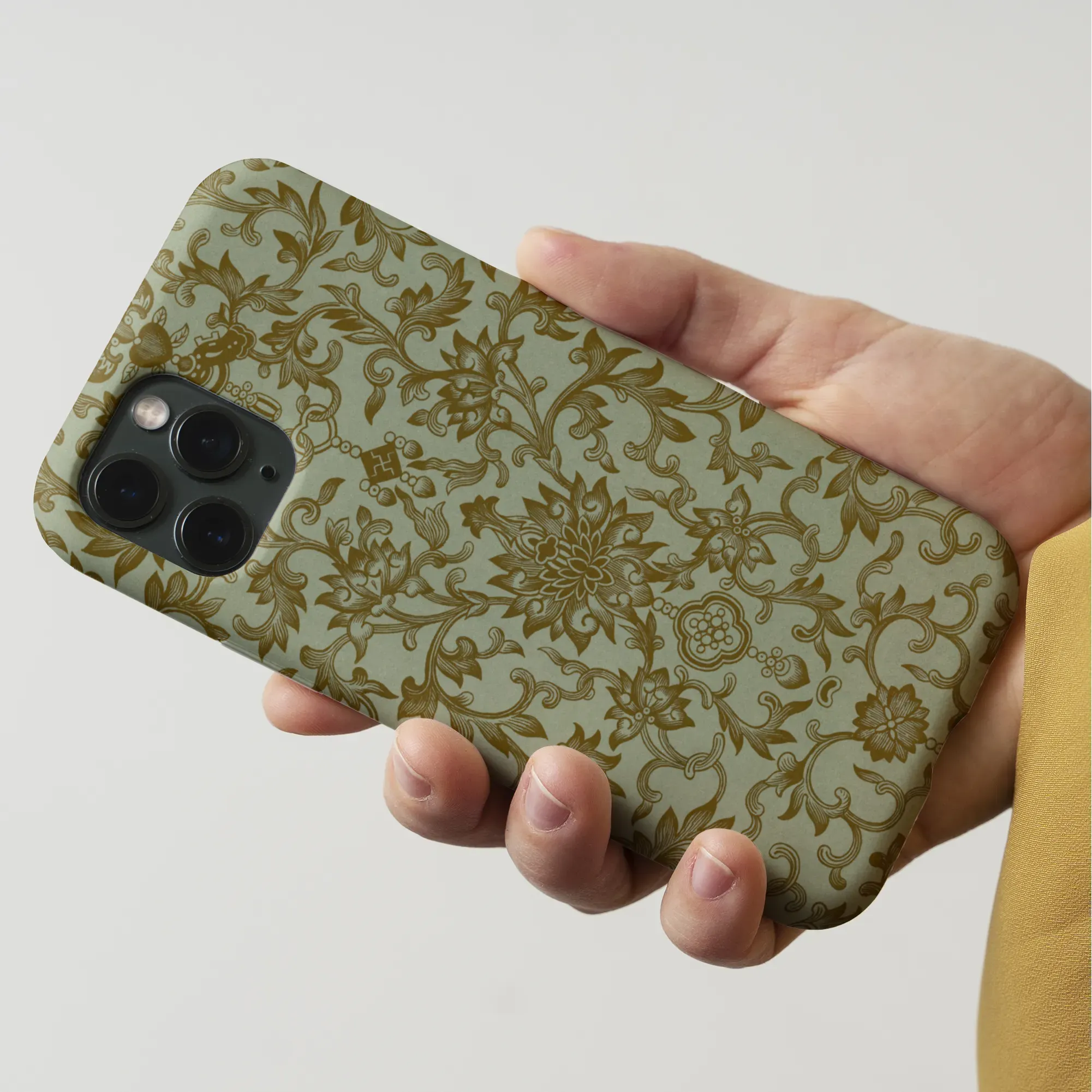 Earthy Chinese Floral Art Pattern Phone Case - Owen Jones - Mobile Phone Cases - Aesthetic Art