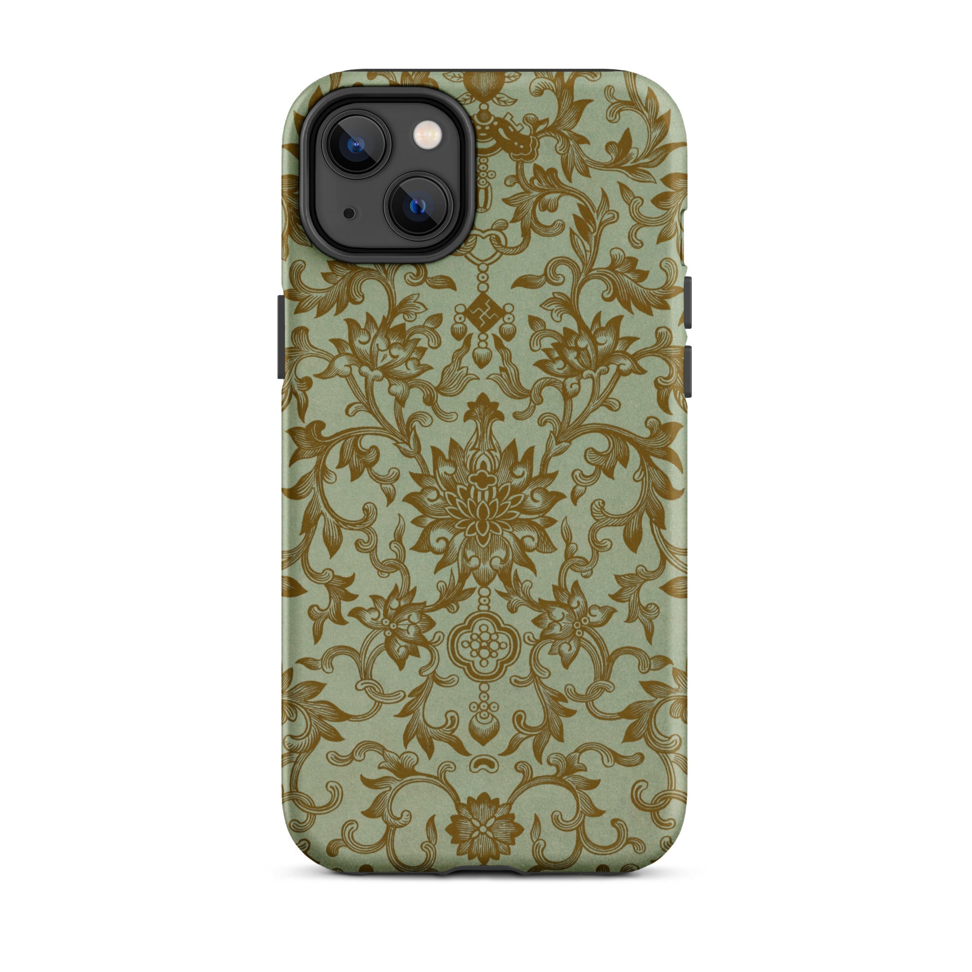 Earthy Chinese Florals Owen Jones Iphone Case, 14 Plus / Matte, Floral Patterned Phone Case