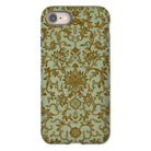 Earthy Chinese Florals Owen Jones Iphone Case, 8 / Matte, Ornate Floral Patterned Phone Case Gold Mint Green