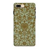 Earthy Chinese Florals - Owen Jones Iphone Case, 8 Plus / Matte, Ornate Floral Patterned Phone Case Gold Mint Green