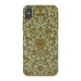 Earthy Chinese Florals - Owen Jones Iphone Case, x / Matte, Ornate Floral Patterned Phone Case Gold Designs Light