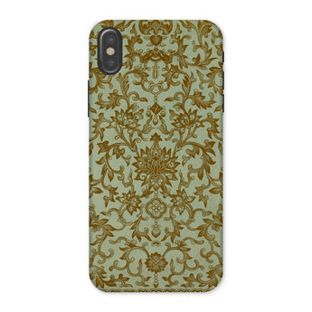 Earthy Chinese Florals - Owen Jones Iphone Case, x / Matte, Ornate Floral Patterned Phone Case Gold Designs Light