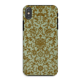 Earthy Chinese Florals - Owen Jones Iphone Case, Xs / Matte, Ornate Floral Patterned Phone Case Gold Designs Pale