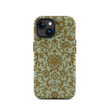 Earthy Chinese Florals - Owen Jones Phone Case Iphone 15 / Matte Floral Patterned, Victorian Design Revolution, Verdant Tendrils Entwine