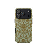 Earthy Chinese Florals - Owen Jones Phone Case Iphone 17 Pro / Matte Olive Green Floral 12 Max, Victorian Design Revolution, Verdant