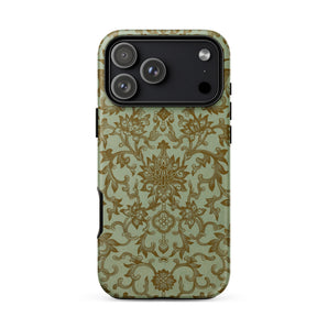 Earthy Chinese Florals - Owen Jones Phone Case Iphone 17 Pro Max / Matte Olive Green Floral Phone Case Gold Accents Durable Owen Jones,
