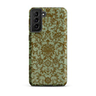 Earthy Chinese Florals Owen Jones Samsung Case, Galaxy S21 Plus / Matte, Smartphone Case Dark Green Gold Floral Pattern