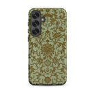 Earthy Chinese Florals Owen Jones Samsung Case, Galaxy S25 Plus / Matte, Smartphone Case Intricate Gold Bronze Floral Pattern Light