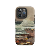 Eastern Point - Winslow Homer Phone Case Iphone 16 Pro / Matte Beige Phone Case Painted Coastal Scene Waves Rugged Eastern Point, Winslow