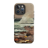 Eastern Point - Winslow Homer Phone Case Iphone 16 Pro Max / Matte Beige Phone Case Painted Coastal Scene Waves Rugged Eastern Point,