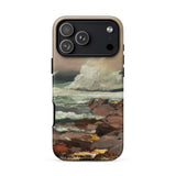 Eastern Point - Winslow Homer Phone Case Iphone 17 Pro Max / Matte Rugged Beige Phone Case Textured Impressionistic Seascape Waves Eastern