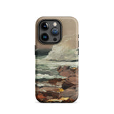 Eastern Point - Winslow Homer Phone Case Iphone 15 Pro / Matte Rugged Earth-toned Phone Case Painted Coastal Scene Waves Eastern Point,