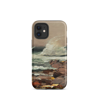 Eastern Point - Winslow Homer Phone Case Iphone 12 Mini / Matte Rugged Earth-toned Phone Case Painted Coastal Scene Waves Eastern Point,