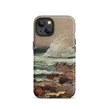 Eastern Point - Winslow Homer Phone Case Iphone 13 / Matte Rugged Earth-toned Phone Case Textured Painting Ocean Waves Eastern Point,