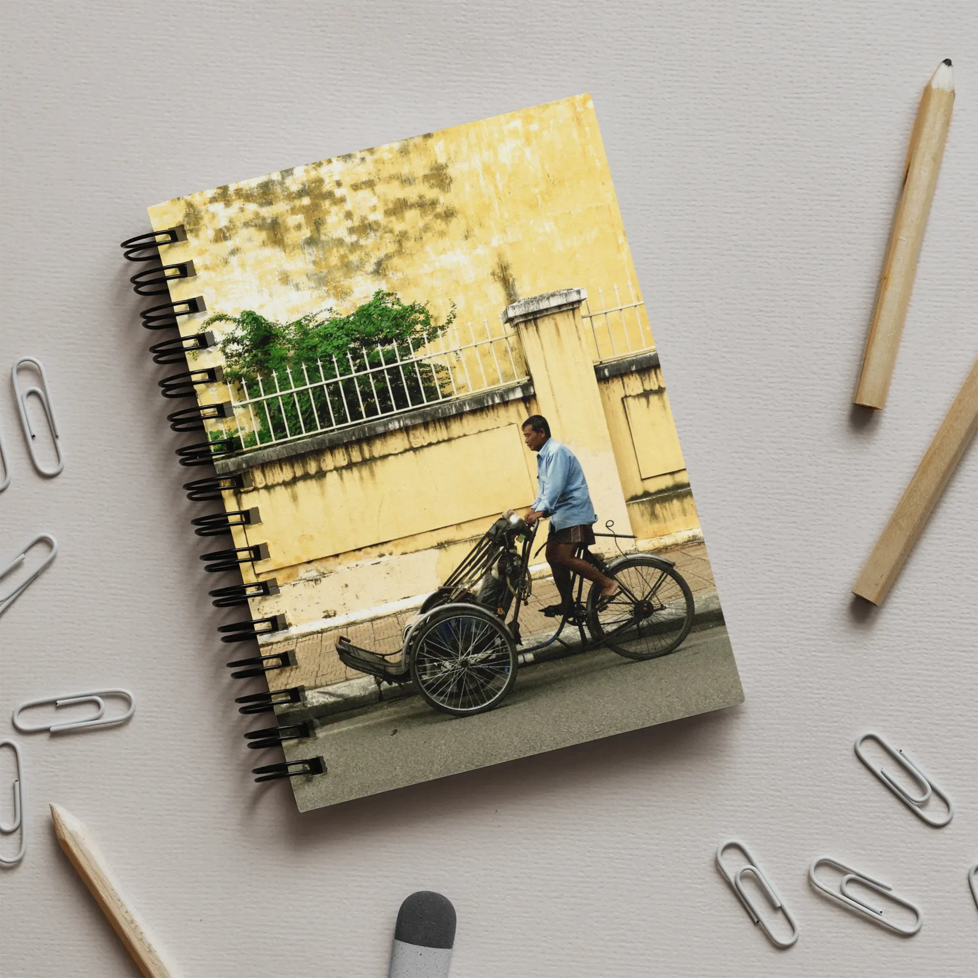 Easy Rider Notebook - Phnom Penh Photography - Notebooks & Notepads - Aesthetic Art