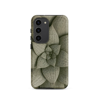 Echeveria Succulent Pattern Phone Case Samsung Galaxy S23 / Matte Matte-finish Phone Case Detailed Muted Green Succulent Design Echeveria