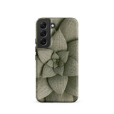 Echeveria Succulent Pattern Phone Case Samsung Galaxy S22 / Matte Matte-finish Phone Case Detailed Muted Green Succulent Plant Echeveria