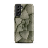 Echeveria Succulent Pattern Phone Case Samsung Galaxy S21 Plus / Matte Matte-finish Phone Case Detailed Muted Green Succulent Plant