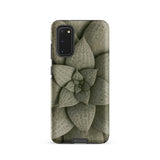Echeveria Succulent Pattern Phone Case Samsung Galaxy S20 / Matte Sleek Matte-finish Phone Case Detailed Close-up Green Succulent Echeveria