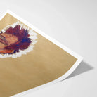 Egon Schiele - Self Portrait Nude Art Print, Abstract Painting Bent Piece Paper