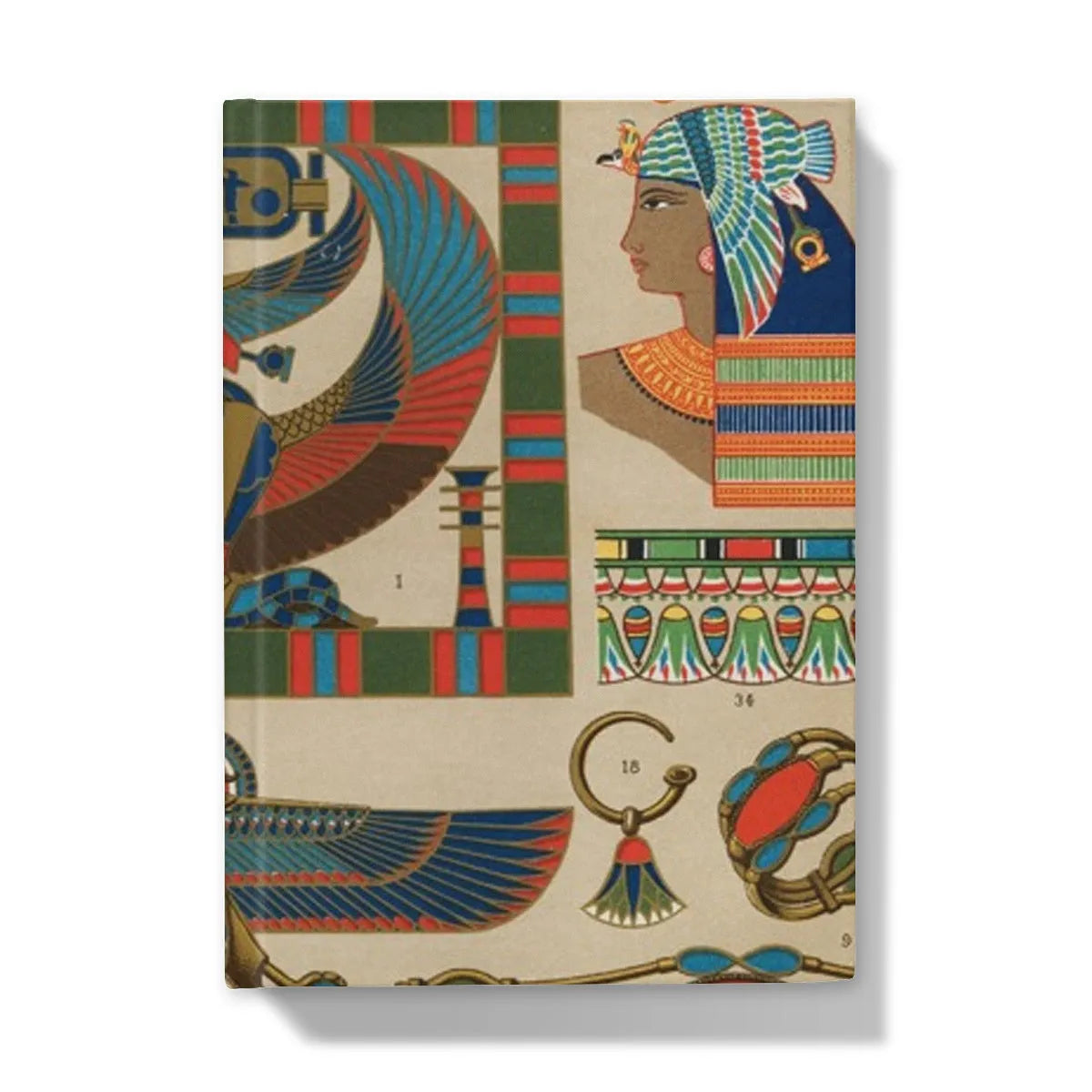 Egyptian Pattern By Auguste Racinet Hardback Journal - 5’x7’ / Lined - Notebooks & Notepads - Aesthetic Art