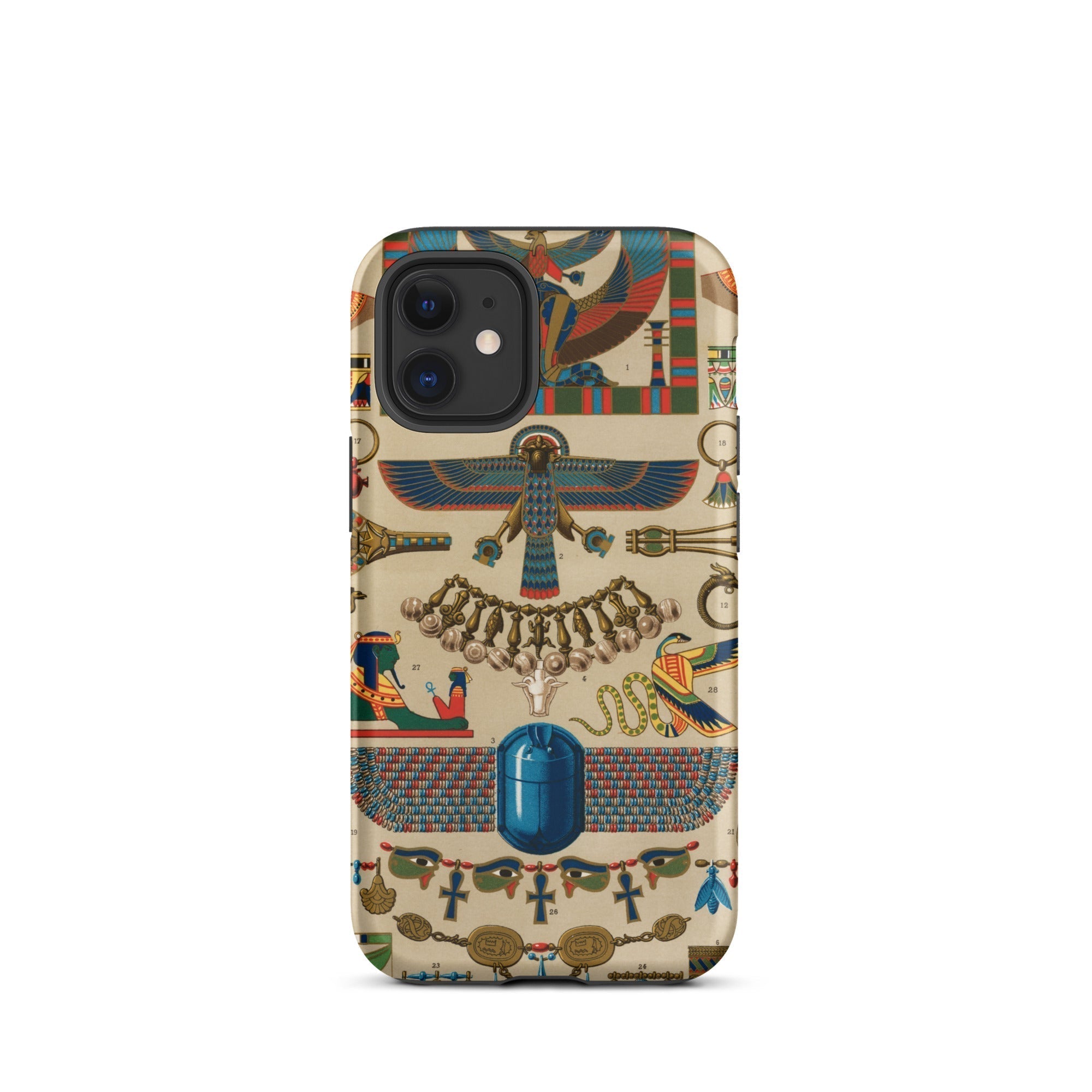 Egyptian Pattern Auguste Racinet Iphone Case, 12 Mini / Matte, Egyptian Themed Phone Case