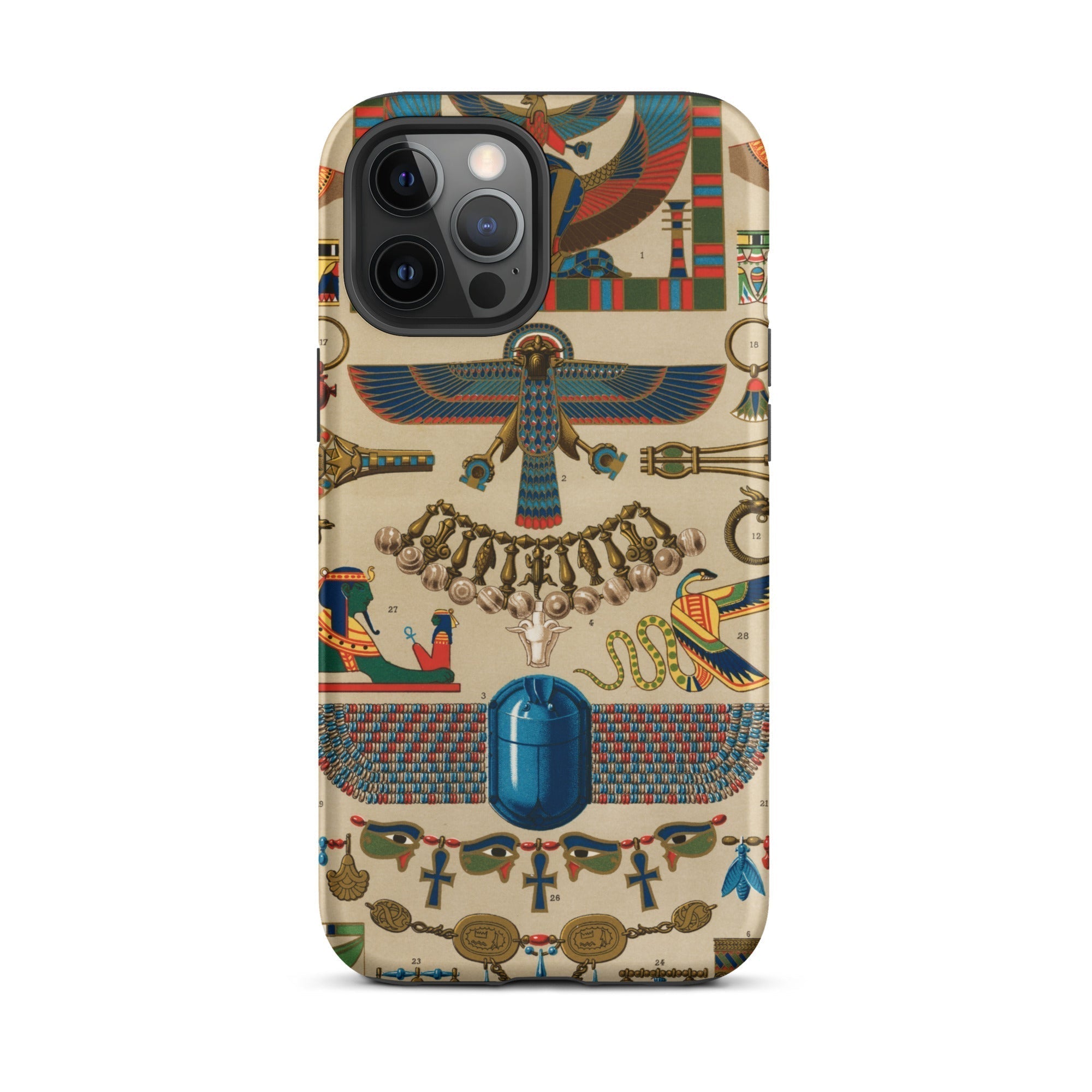 Egyptian Pattern Auguste Racinet Iphone Case, 12 Pro Max / Matte, Egyptian Themed Phone Case
