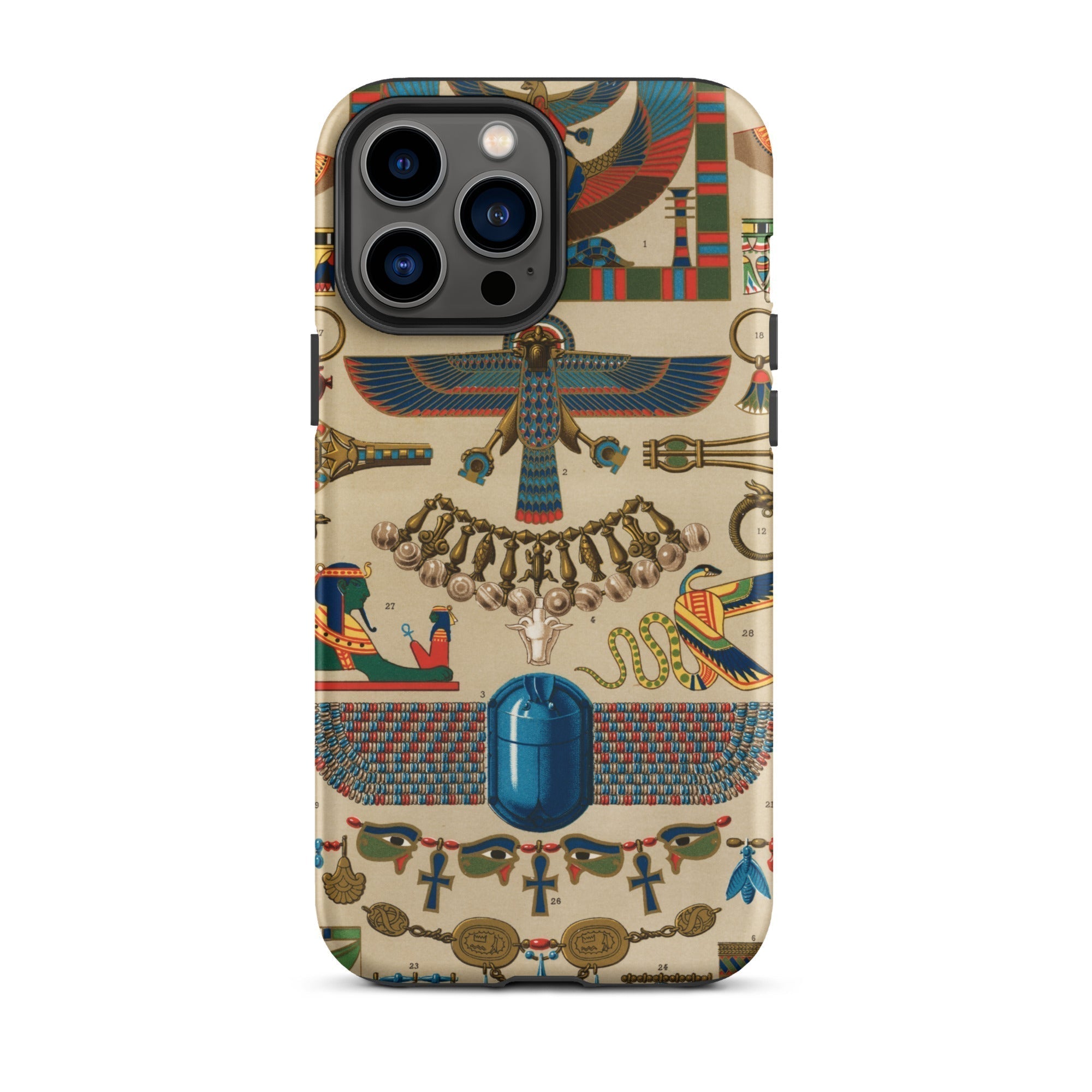 Egyptian Pattern Auguste Racinet Iphone Case, 13 Pro Max / Matte, Egyptian Themed Phone Case