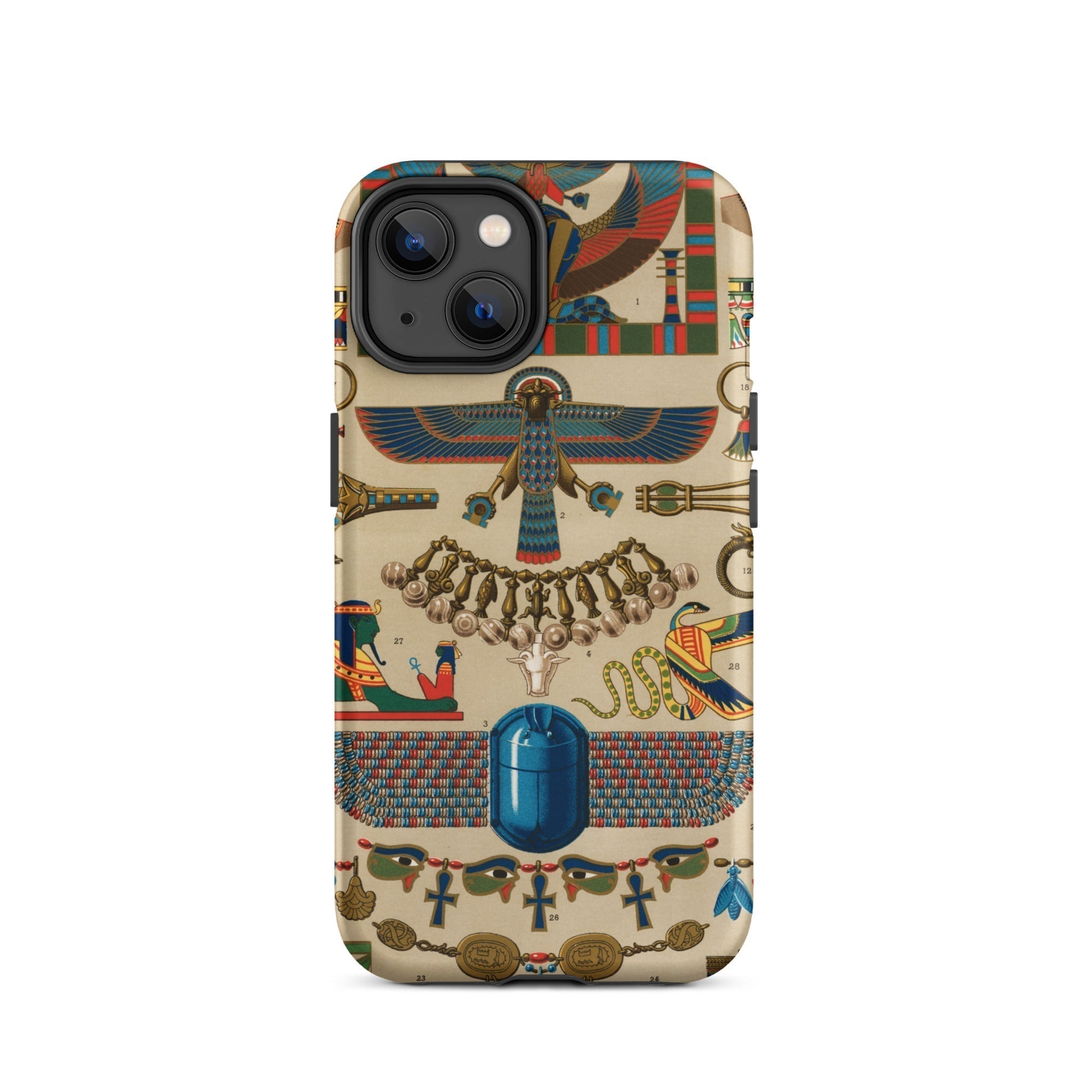 Egyptian Pattern Auguste Racinet Iphone Case, 14 / Matte, Egyptian Themed Phone Case
