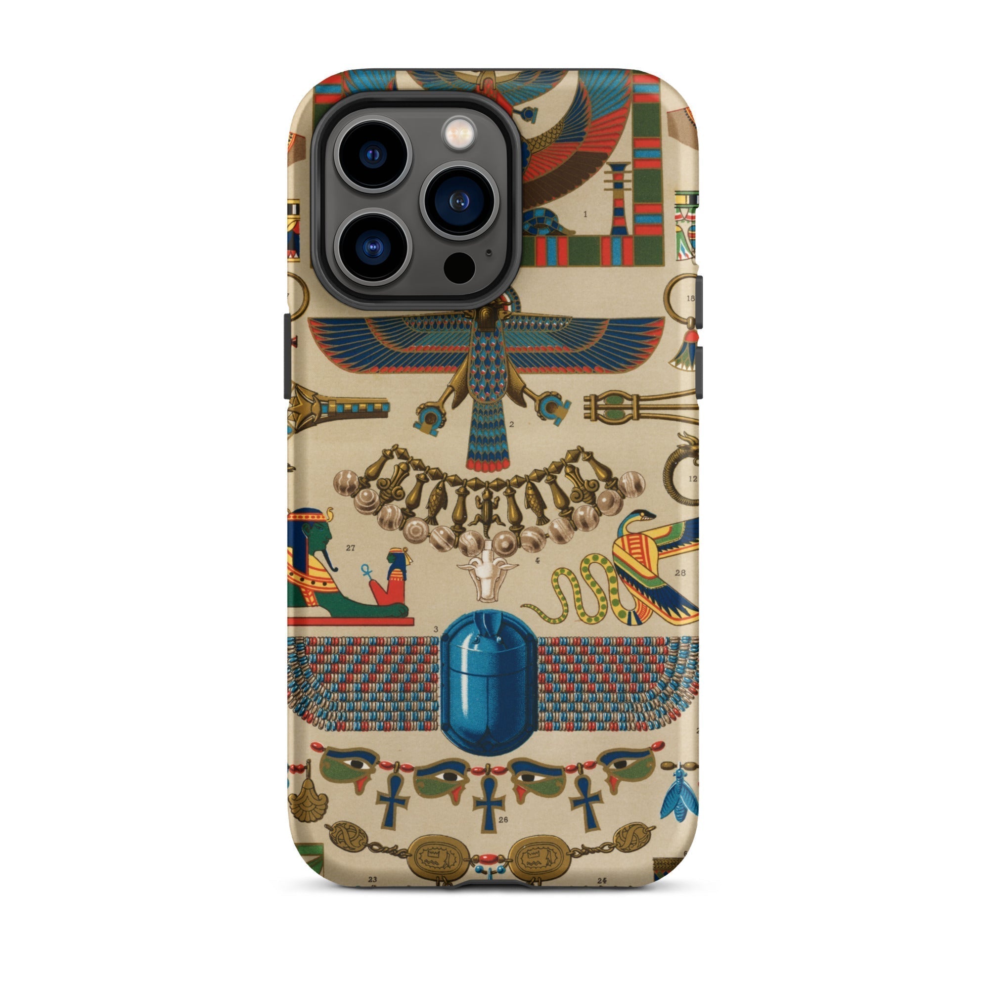 Egyptian Pattern Auguste Racinet Iphone Case, 14 Pro Max / Matte, Egyptian Themed Phone Case