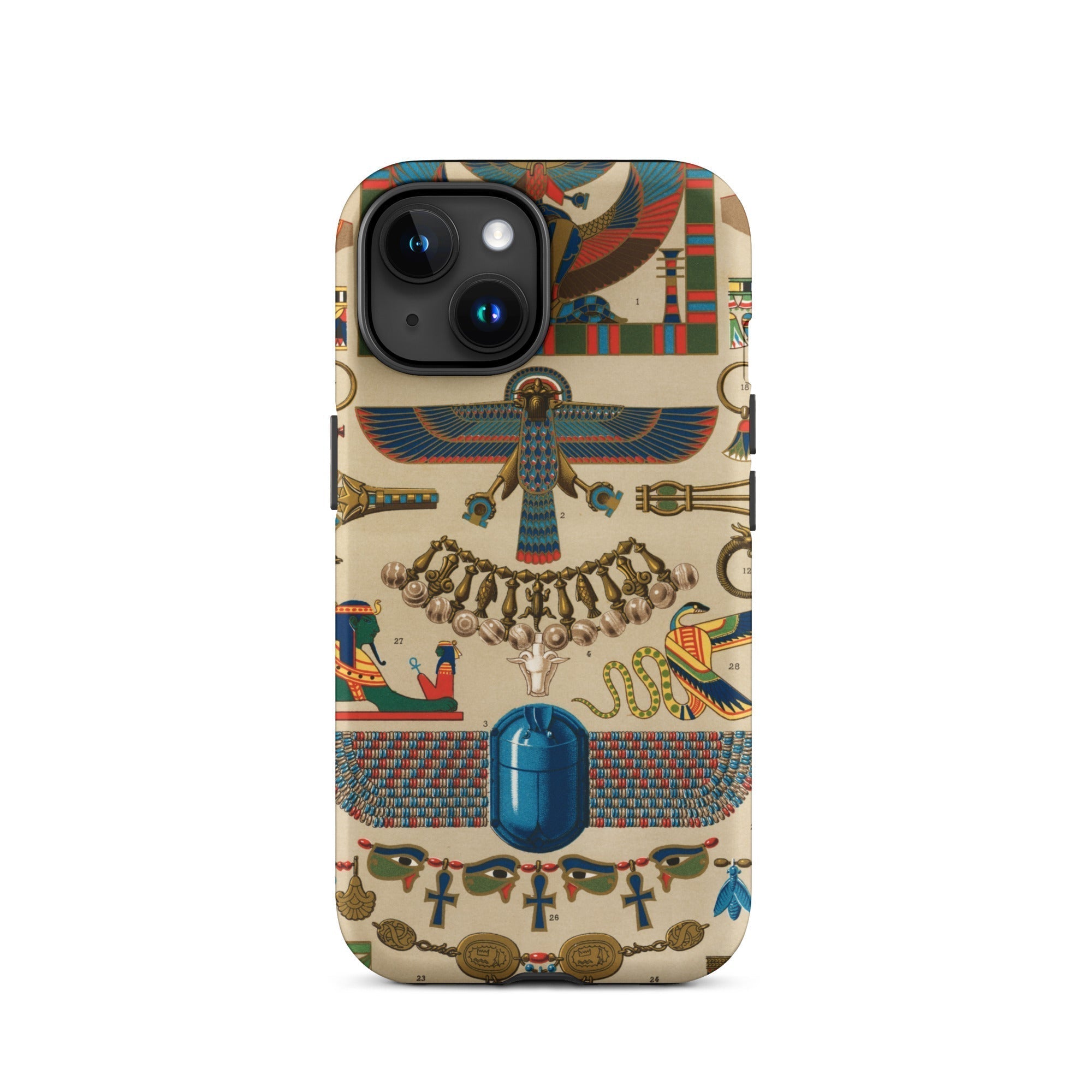 Egyptian Pattern Auguste Racinet Iphone Case, 15 / Matte, Egyptian Themed Phone Case
