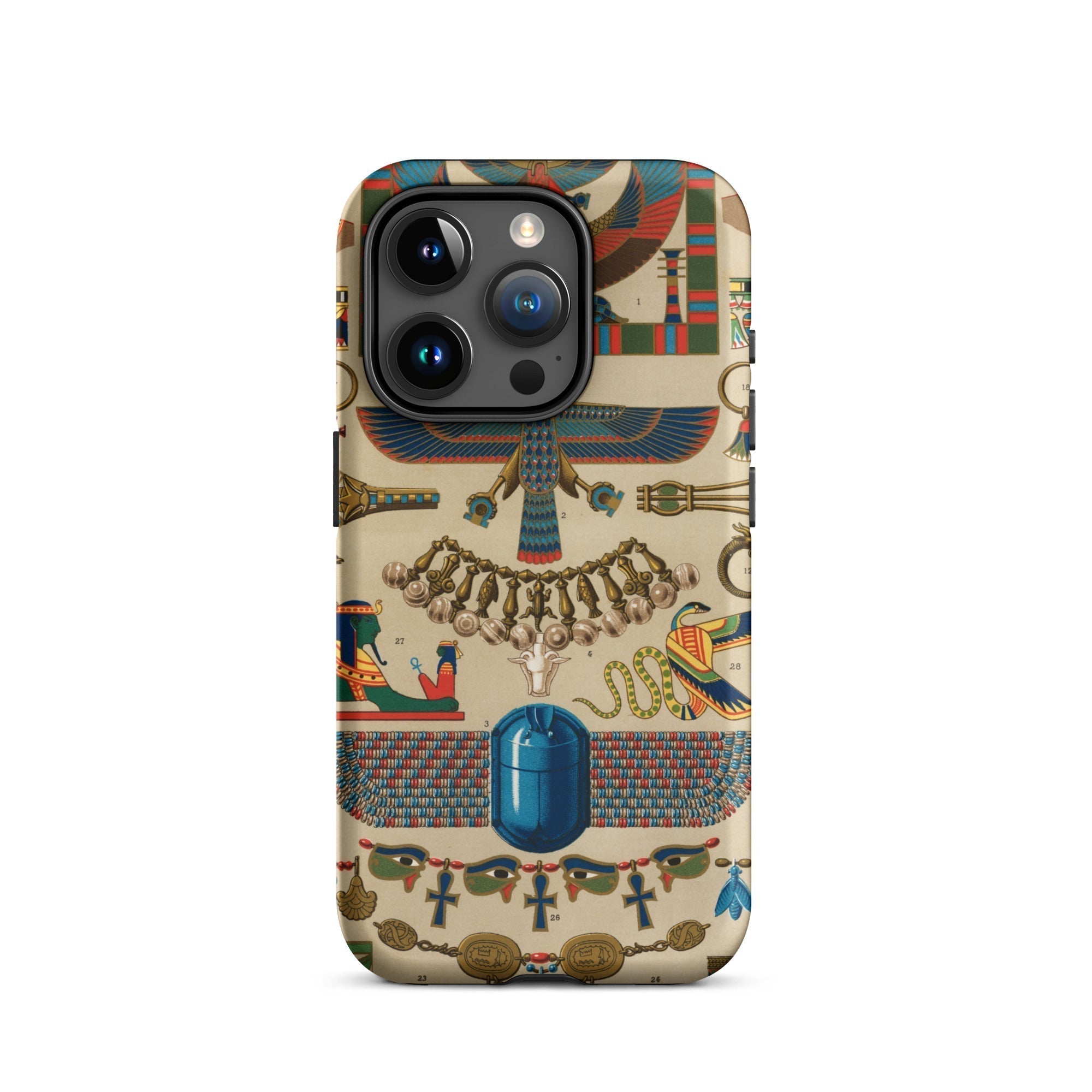 Egyptian Pattern Auguste Racinet Iphone Case, 15 Pro / Matte, Egyptian Themed Phone Case