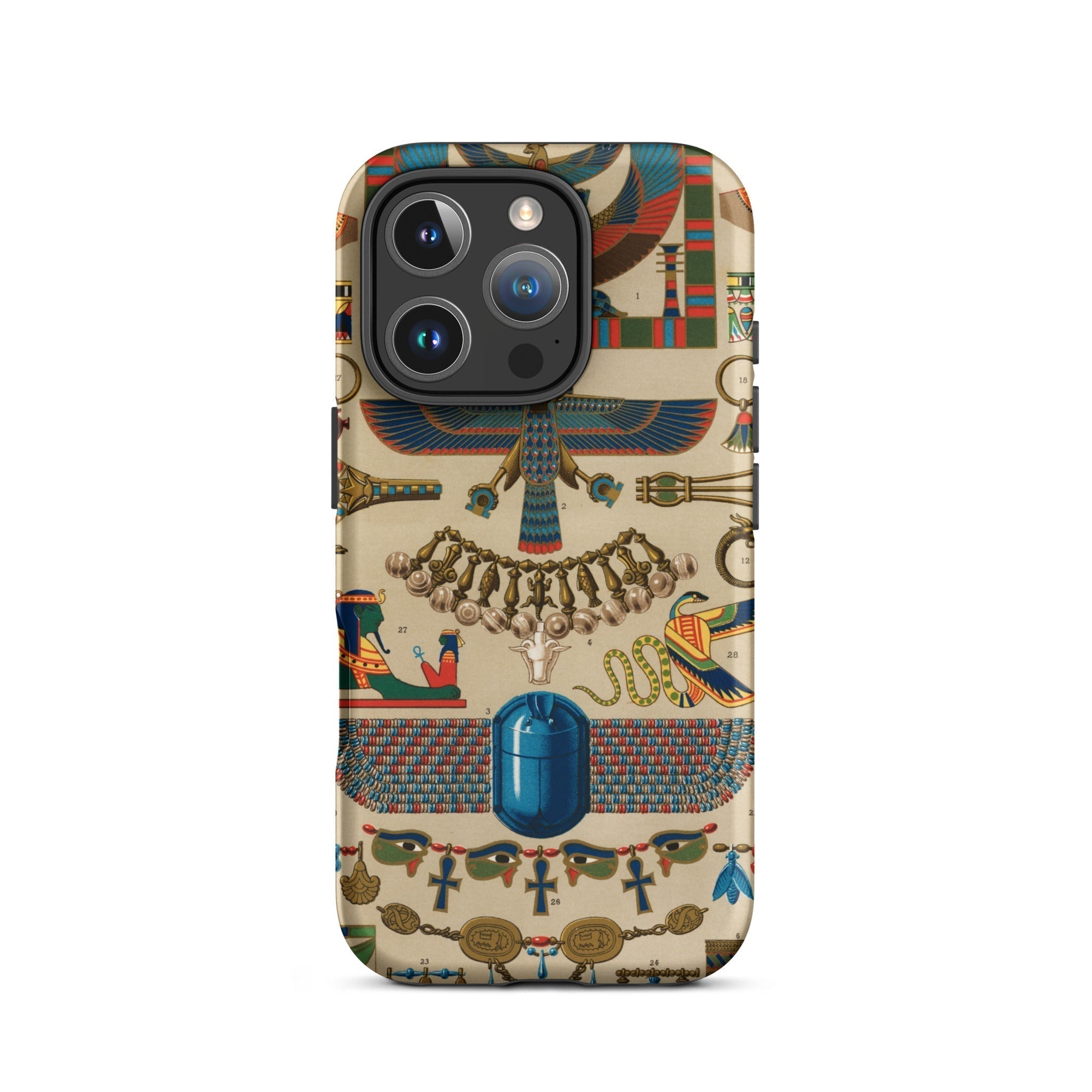 Egyptian Pattern Auguste Racinet Iphone Case, 16 Pro / Matte, Egyptian Themed Phone Case