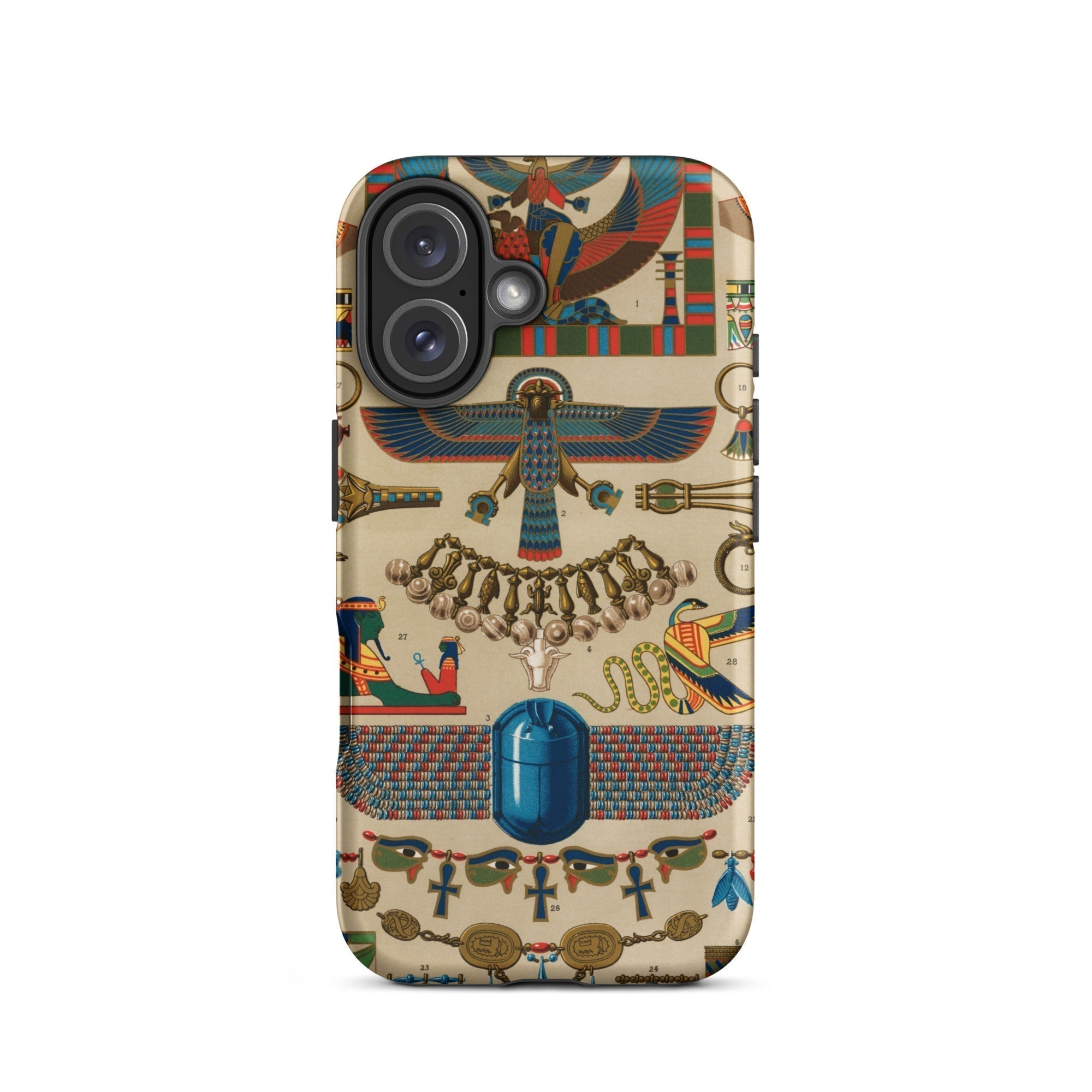 Egyptian Pattern - Auguste Racinet Iphone Case, 16 / Tough Phone, Egyptian-themed Phone Case