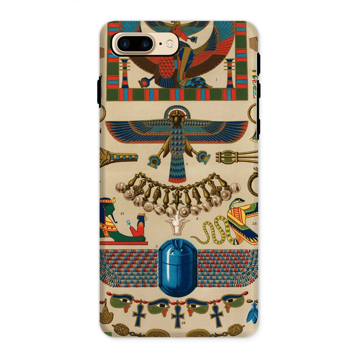 Egyptian Pattern Auguste Racinet Iphone Case, 8 Plus / Matte, Phone Case Ancient Egyptian Inspired Artwork Symbols