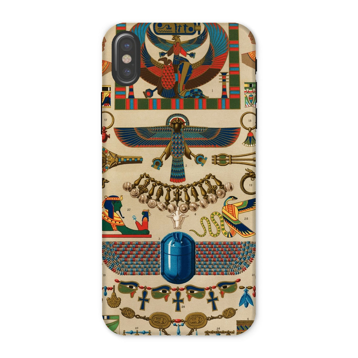 Egyptian Pattern Auguste Racinet Iphone Case, x / Matte, Phone Case Colorful Ancient Egyptian Motifs Symbols