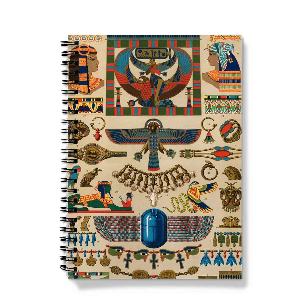 Egyptian Pattern - Auguste Racinet Notebook A5 / Graph Notebooks & Notepads