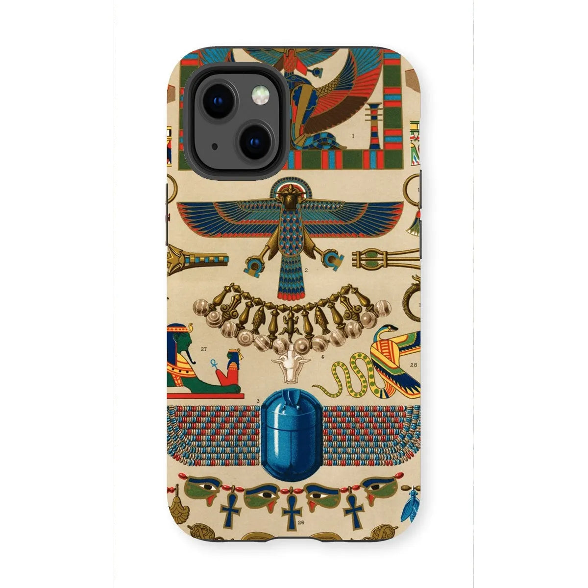 Egyptian Pattern By Auguste Racinet Tough Phone Case - Iphone 13 Mini / Matte - Mobile Phone Cases - Aesthetic Art