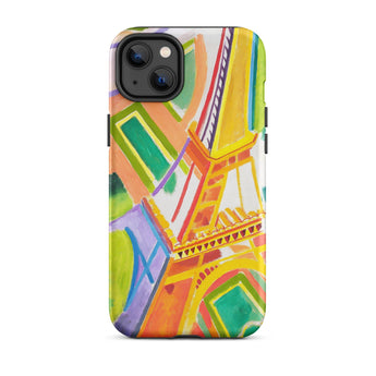 Eiffel Tower - Robert Delaunays Phone Case Iphone 14 Plus / Matte Vibrant Abstract Eiffel Tower Phone Case Bold Yellow Robert Delaunay’s