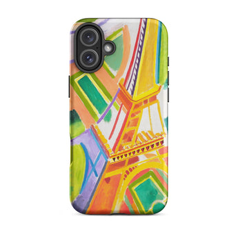 Eiffel Tower - Robert Delaunays Phone Case Iphone 16 Plus / Matte Vibrant Abstractly Painted Phone Case Stylized Eiffel Tower Robert