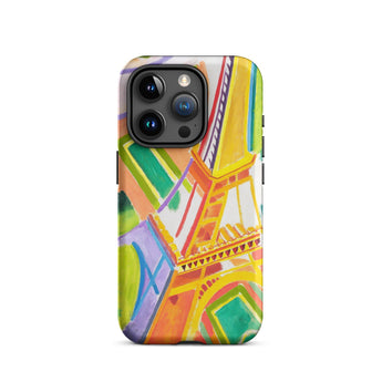 Eiffel Tower - Robert Delaunays Phone Case Iphone 15 Pro / Matte Vibrant Abstractly Painted Phone Case Stylized Eiffel Tower Robert