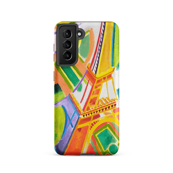 Eiffel Tower - Robert Delaunays Phone Case Samsung Galaxy S21 / Matte Vibrant Abstract Illustration Stylized Delaunay’s, Iphone,