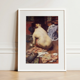 El Descanso De La Modelo - Antonio Cortina Farinós Art Print / Canvas, 12x16’’ / 31x41cm / White Frame / Matboard, Posters Prints & Visual