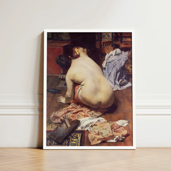 El Descanso De La Modelo - Antonio Cortina Farinós Art Print / Canvas Framed Reproduction Painting Bath édouard Manet Nude Woman, Farinós’,