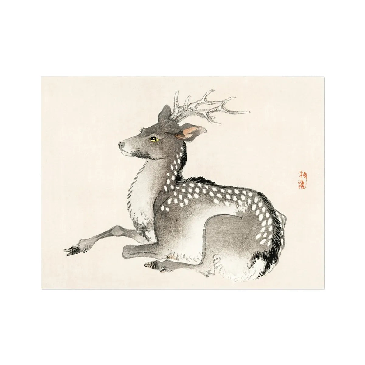 Elk By Kōno Bairei Fine Art Print - 32’x24’ - Posters Prints & Visual Artwork - Aesthetic Art
