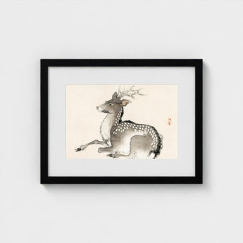 Elk - Kono Bairei Meiji-era Nihonga Deer Art Print / Canvas Kōno Bairei’s, Artistry Prints