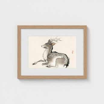 Elk - Kono Bairei Meiji-era Nihonga Deer Art Print / Canvas Kōno Bairei’s, Artistry Prints