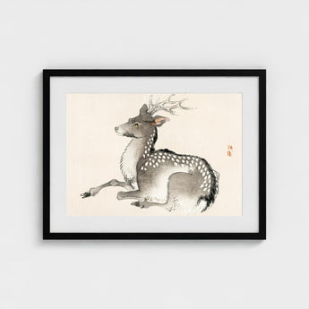 Elk - Kono Bairei Meiji-era Nihonga Deer Art Print / Canvas Kōno Bairei’s, Artistry Prints