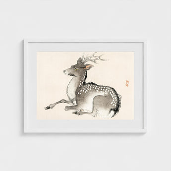 Elk - Kono Bairei Meiji-era Nihonga Deer Art Print / Canvas Kōno Bairei’s, Artistry Prints