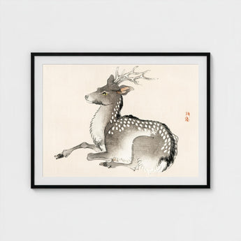 Elk - Kono Bairei Meiji-era Nihonga Deer Art Print / Canvas Kōno Bairei’s, Artistry Prints